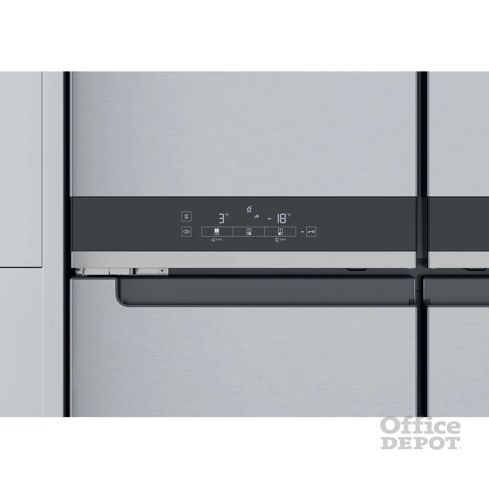 Whirlpool WQ9 U2L inox, Side-by-Side, Hűtő:388L, Fagyasztó:206L, Total No frost hűtőszekrény