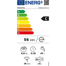 Whirlpool WRBSS 6249 S EU 6 kg keskeny elöltöltős mosógép Whirlpool WRBSS 6249 S EU 6 kg keskeny elöltöltős mosógép