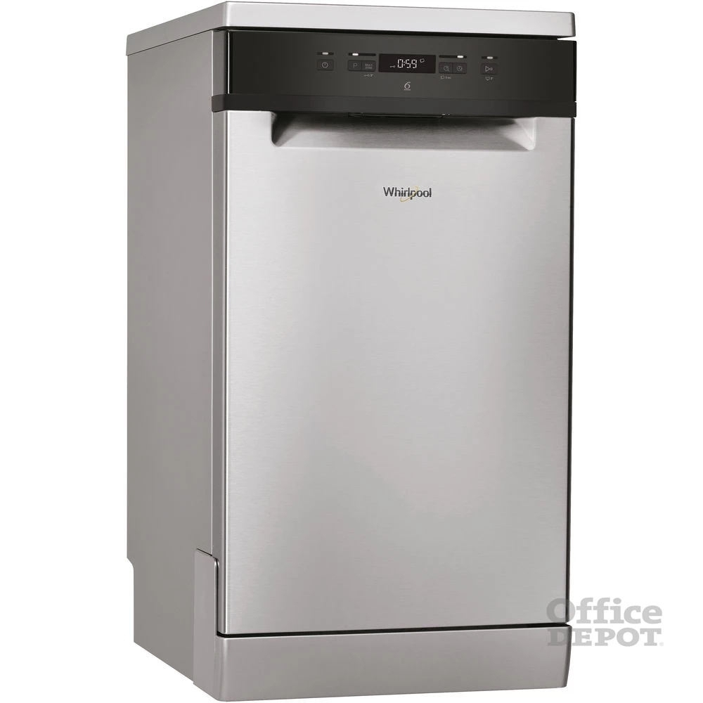 Whirlpool WSFC 3M17 X inox, programok száma: 6, keskeny szabadonálló, 10 terítékes mosogatógép 