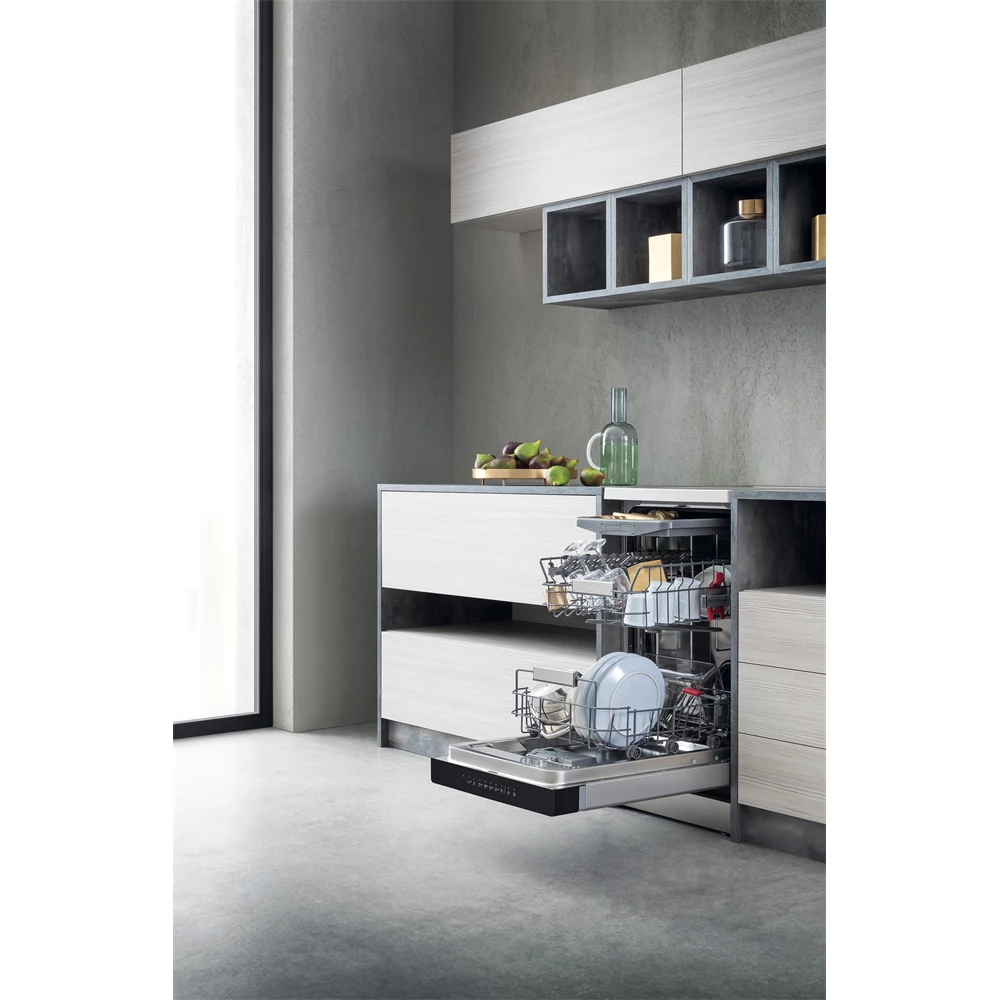 Whirlpool WSFO 3O23 PF X inox, programok száma: 7, keskeny szabadonálló, 10 terítékes mosogatógép 