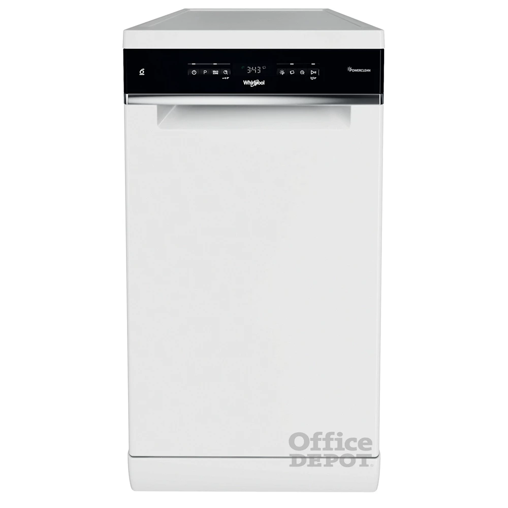 Whirlpool WSFO 3O34 PF fehér, programok száma: 8, keskeny szabadonálló, 10 terítékes mosogatógép 
