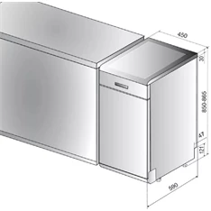 Whirlpool WSFO 3O34 PF keskeny 10 terítékes mosogatógép Whirlpool WSFO 3O34 PF keskeny 10 terítékes mosogatógép