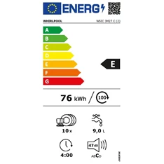 Whirlpool WSIC 3M27 C beépíthető keskeny 10 terítékes mosogatógép Whirlpool WSIC 3M27 C beépíthető keskeny 10 terítékes mosogatógép