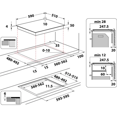 Whirlpool WS Q7360 NE indukciós főzőlap Whirlpool WS Q7360 NE indukciós főzőlap