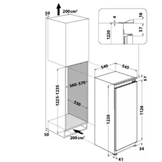 Whirlpool ARG 7181 beépíthető hűtőszekrény Whirlpool ARG 7181 beépíthető hűtőszekrény
