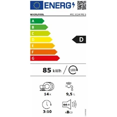 Whirlpool WIC 3C34 PFE S beépíthető 14 terítékes mosogatógép Whirlpool WIC 3C34 PFE S beépíthető 14 terítékes mosogatógép