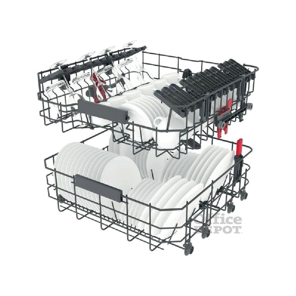 Whirlpool WIC 3C34 PFE S programok száma: 10, beépíthető, 14 terítékes mosogatógép 