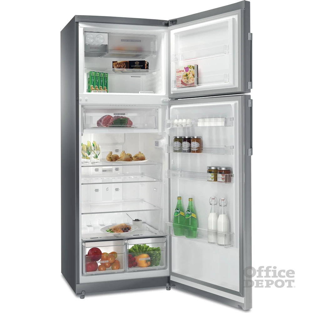 Whirlpool WT70E 831 X inox, felülfagyasztós, Hűtő:317L, Fagyasztó:106L, No frost hűtőszekrény