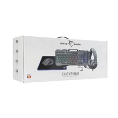 White Shark CHEYENNE GC-4103-HU billentyűzet + egér + headset + egérpad gamer szett White Shark CHEYENNE GC-4103-HU billentyűzet + egér + headset + egérpad gamer szett