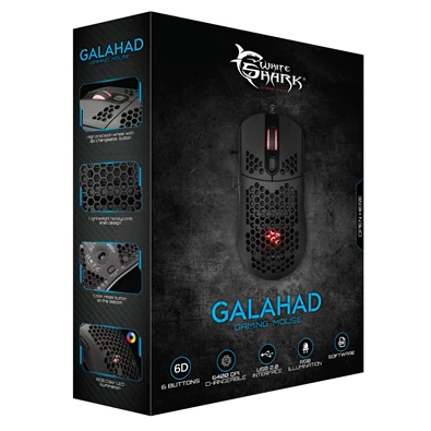 White Shark GALAHAD GM-5007B 6400 dpi fekete gamer egér White Shark GALAHAD GM-5007B 6400 dpi fekete gamer egér