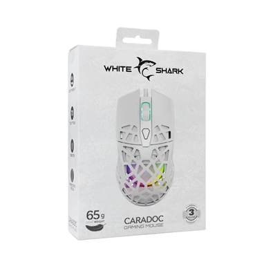 White Shark GM-5018W Caradoc fehér gamer egér White Shark GM-5018W Caradoc fehér gamer egér
