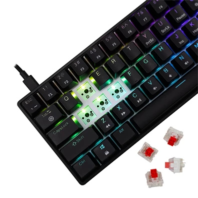 White Shark SHINOBI 2 GK-004111B/R-US US fekete mechanikus (red switch) gamer billentyűzet