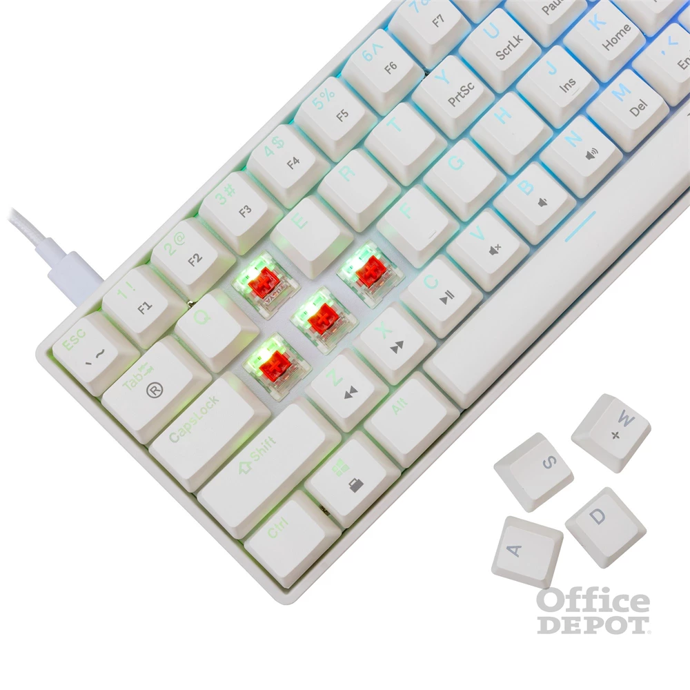 White Shark SHINOBI 2 GK-004213V2-W/R-HU HUN fehér mechanikus (red switch) gamer billentyűzet