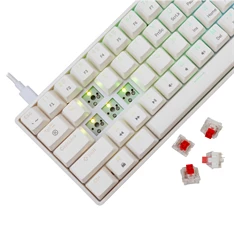 White Shark SHINOBI 2 GK-004213V2-W/R-HU HUN fehér mechanikus (red switch) gamer billentyűzet