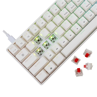 White Shark SHINOBI 2 GK-004213V2-W/R-HU HUN fehér mechanikus (red switch) gamer billentyűzet