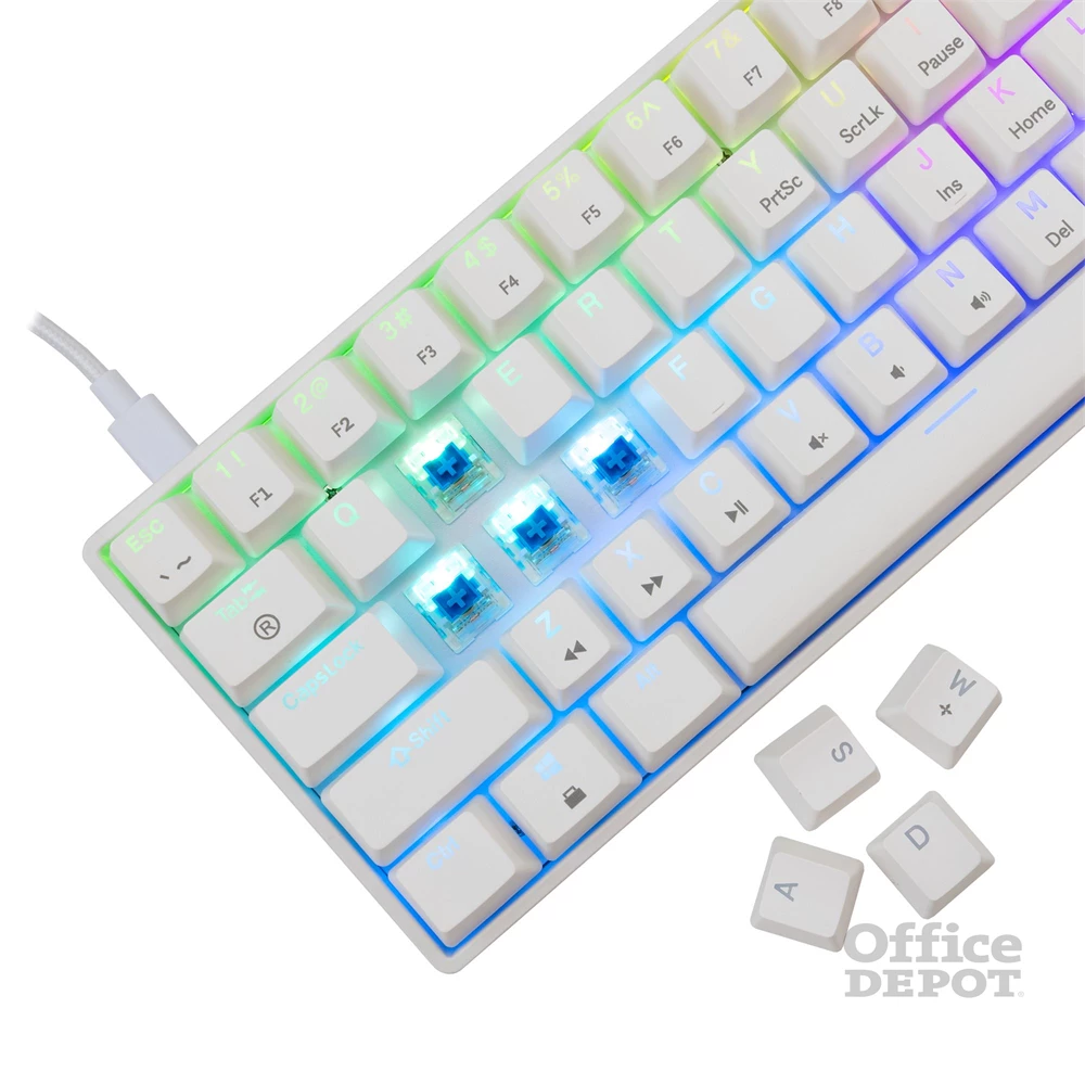 White Shark SHINOBI 2 GK-004223W/BL-HU HUN fehér mechanikus (blue switch) gamer billentyűzet