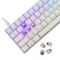 White Shark SHINOBI 2 GK-004223W/BL-HU HUN fehér mechanikus (blue switch) gamer billentyűzet