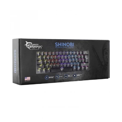 White Shark SHINOBI GK-2022B/BL-HU fekete mechanikus (blue switch) gamer billentyűzet White Shark SHINOBI GK-2022B/BL-HU fekete mechanikus (blue switch) gamer billentyűzet
