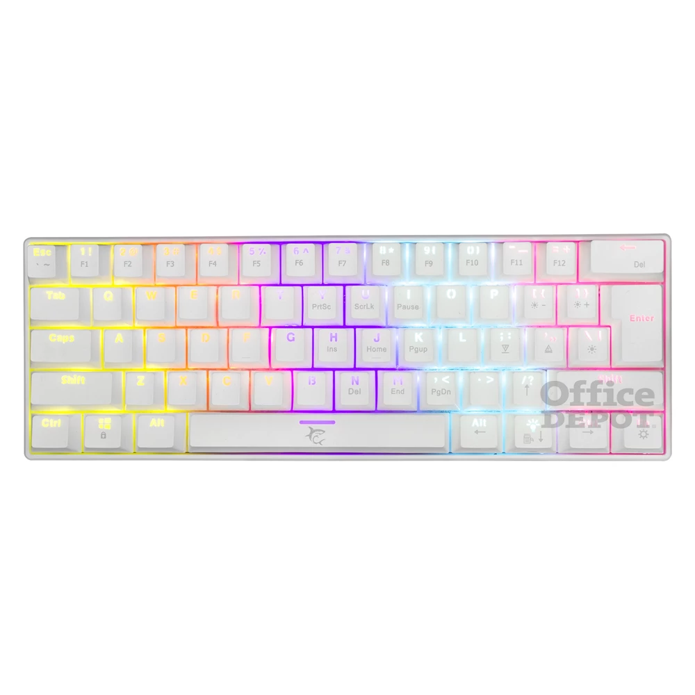 White Shark SHINOBI GK-2022W/BL-HU fehér mechanikus (blue switch) gamer billentyűzet