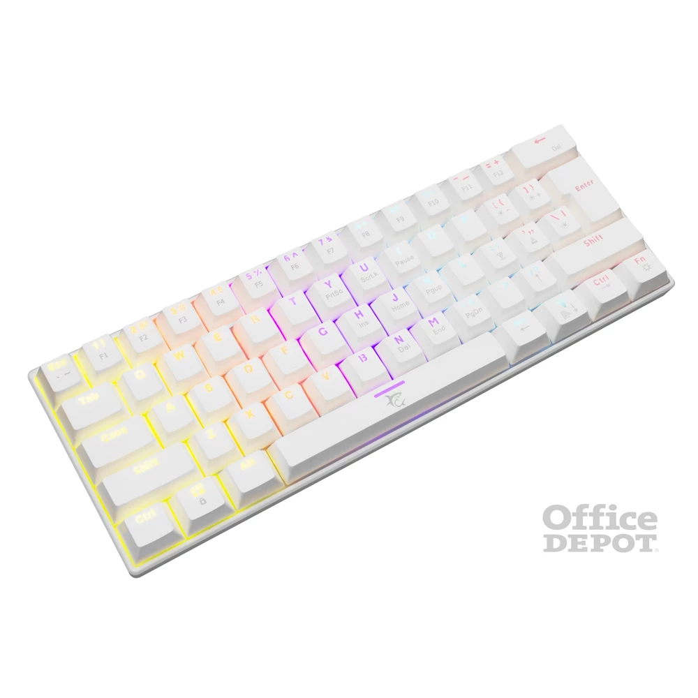 White Shark SHINOBI GK-2022W/BL-HU fehér mechanikus (blue switch) gamer billentyűzet