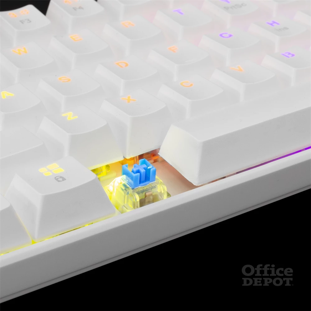 White Shark SHINOBI GK-2022W/BL-HU fehér mechanikus (blue switch) gamer billentyűzet