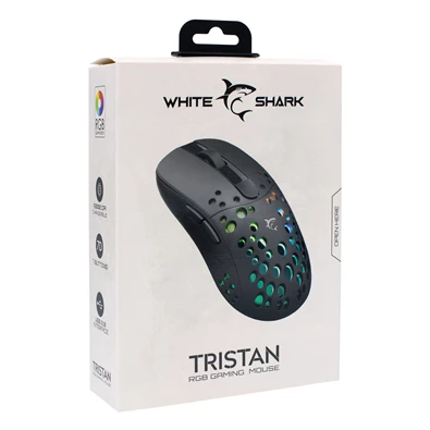 White Shark TRISTAN GM-9004 7D 12000 dpi, RGB fekete gamer egér White Shark TRISTAN GM-9004 7D 12000 dpi, RGB fekete gamer egér