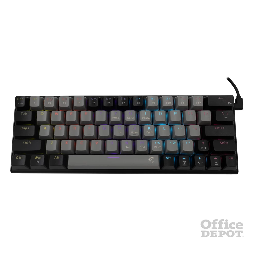 White Shark WAKIZASHI GK-002172-G-B/BL-US szürke/fekete mechanikus gamer billentyűzet