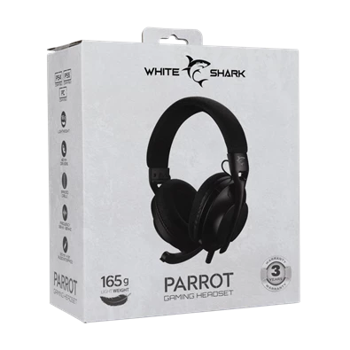 White Shark WS GH-2440B PARROT-B fekete gamer headset White Shark WS GH-2440B PARROT-B fekete gamer headset