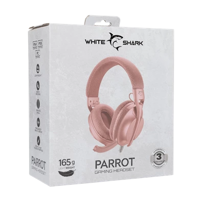 White Shark WS GH-2440P PARROT-P rózsaszín gamer headset