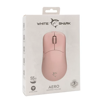 White Shark WS GM-5015P AERO-B vezeték nélküli rózsaszín gamer egér White Shark WS GM-5015P AERO-B vezeték nélküli rózsaszín gamer egér