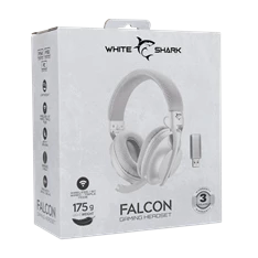 White Shark WS WGH-2441W FALCON-W vezeték nélküli fehér gamer headset White Shark WS WGH-2441W FALCON-W vezeték nélküli fehér gamer headset