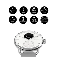 Withings HWA10-model 2 ScanWatch 2 38mm fehér okosóra (Újracsomagolt) Withings HWA10-model 2 ScanWatch 2 38mm fehér okosóra (Újracsomagolt)