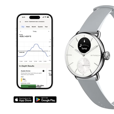Withings HWA10-model 2 ScanWatch 2 38mm fehér okosóra (Újracsomagolt) Withings HWA10-model 2 ScanWatch 2 38mm fehér okosóra (Újracsomagolt)