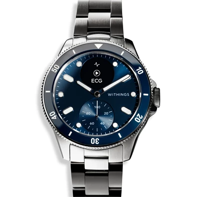 Withings ScanWatch Nova hibrid 42mm kék okosóra Withings ScanWatch Nova hibrid 42mm kék okosóra
