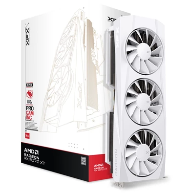 XFX Quicksilver Radeon RX 9070XT White Gaming Edition AMD 16GB GDDR6 256bit PCIe videókártya XFX Quicksilver Radeon RX 9070XT White Gaming Edition AMD 16GB GDDR6 256bit PCIe videókártya