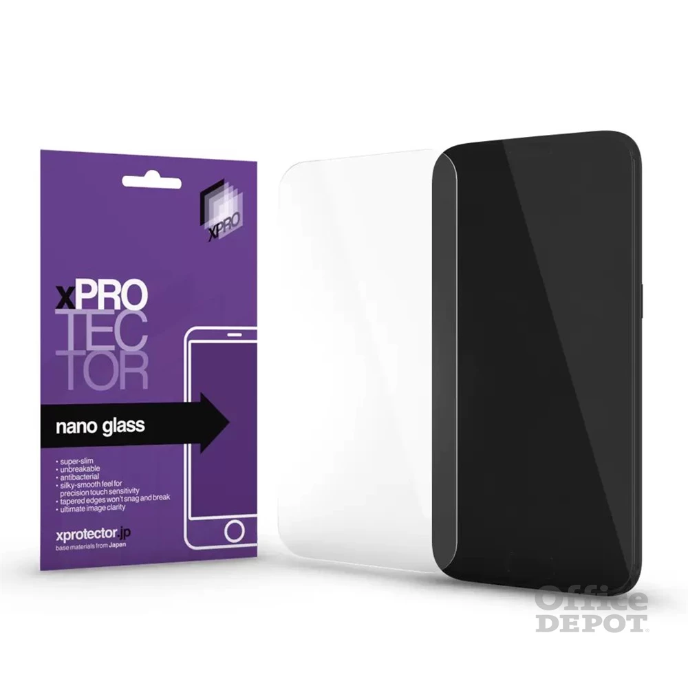XPRO 120291 iPhone X / Xs / 11 Pro Nano Glass fekete kerettel kijelzővédő fólia