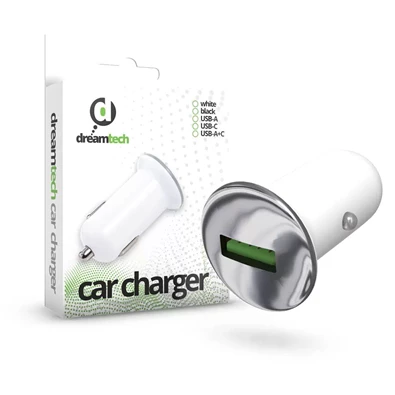 Dreamtech 124333 QC3.0 univerzális ezüst autós töltő Dreamtech 124333 QC3.0 univerzális ezüst autós töltő