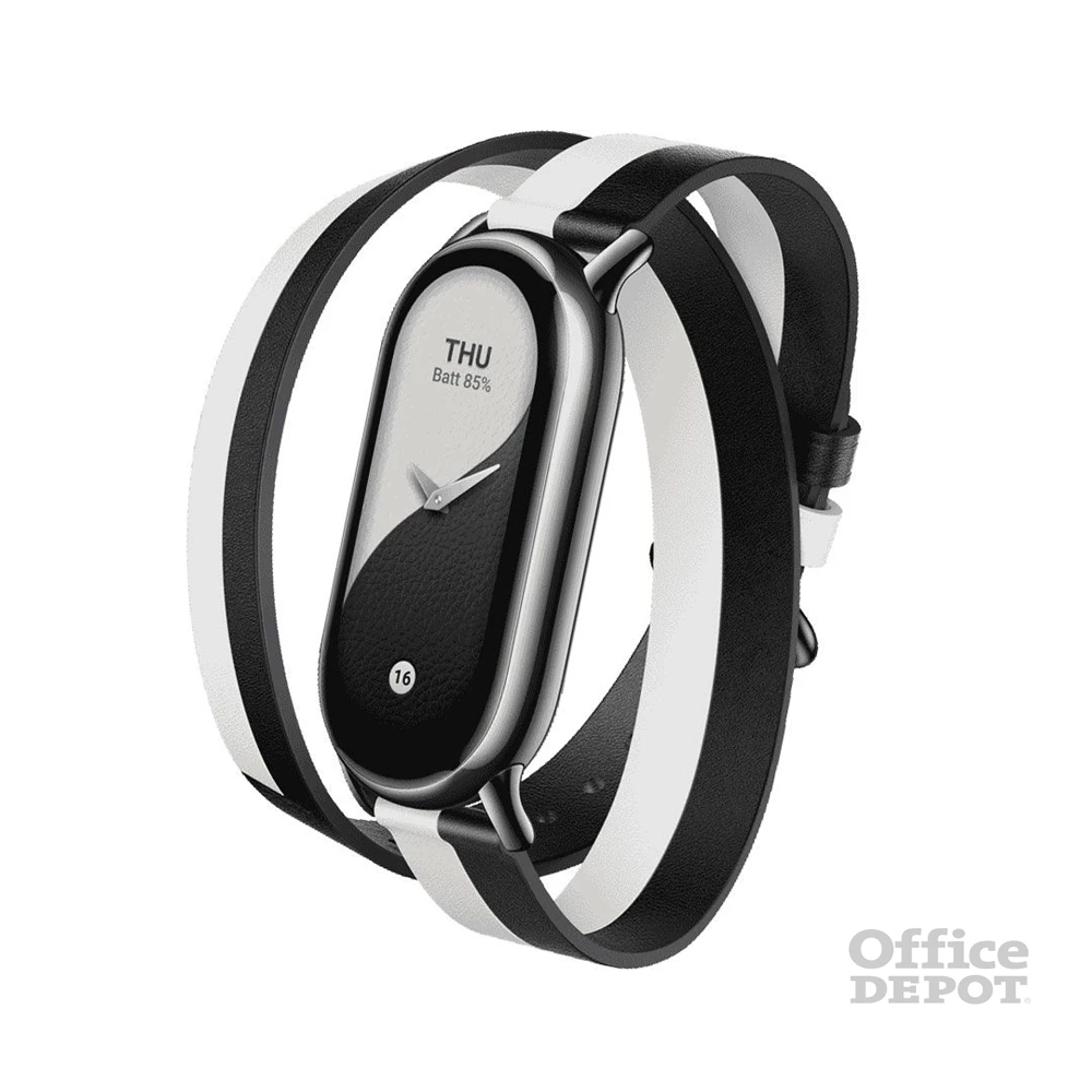 Xiaomi BHR7311GL Smart Band 8 Double Wrap Strap fekete-fehér óraszíj