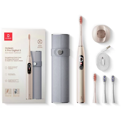 Oclean X Pro Digital Set szónikus arany elektromos okos fogkefe szett Oclean X Pro Digital Set szónikus arany elektromos okos fogkefe szett