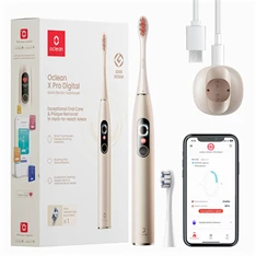 Oclean X Pro Digital Set szónikus arany elektromos okos fogkefe szett Oclean X Pro Digital Set szónikus arany elektromos okos fogkefe szett