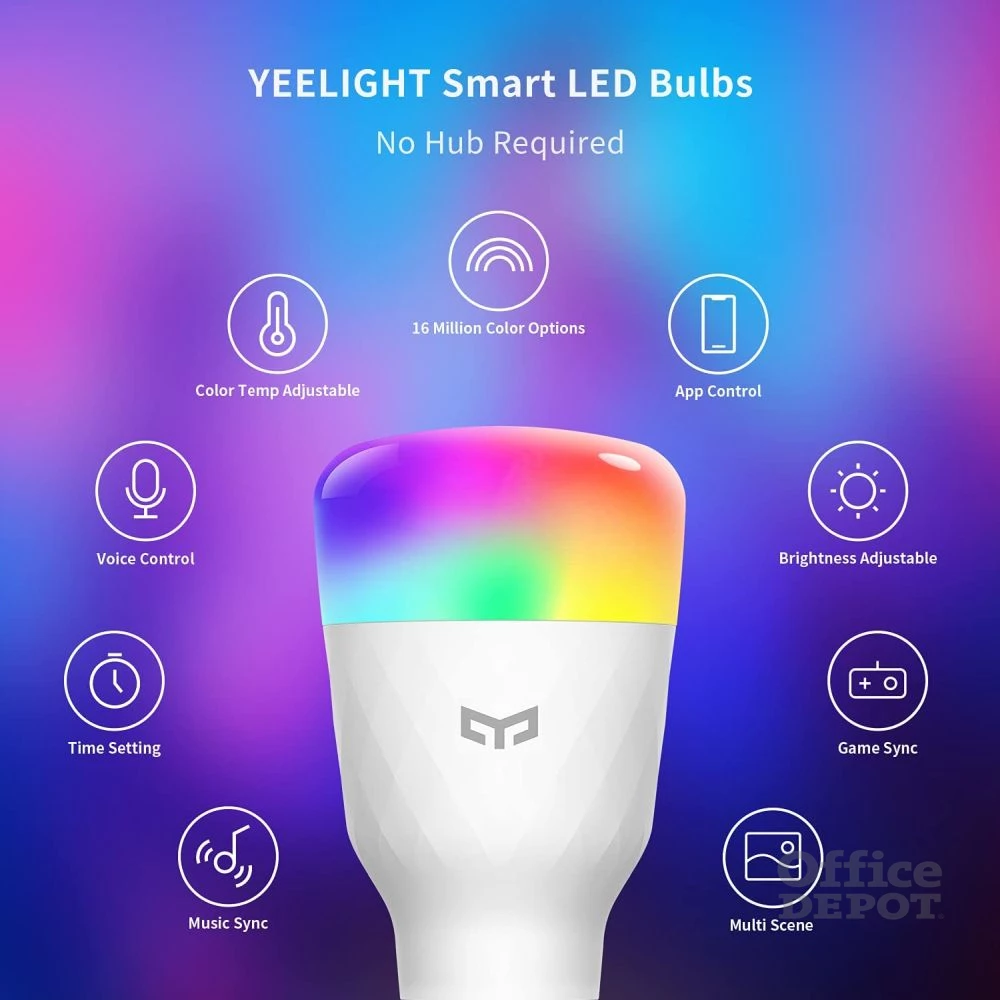 Xiaomi Yeelight Smart LED Bulb W3 (Multicolor) okos izzó