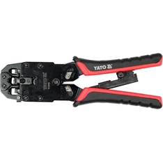 YATO UTP hálózati/RJ45 és telefon/RJ10, RJ11, RJ12 205mm krimpelő fogó