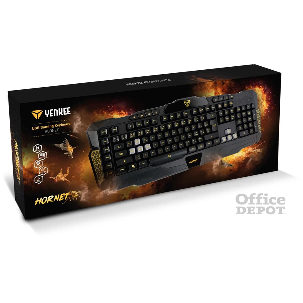 Yenkee YKB 3300HU HORNET vezetékes gamer billentyűzet