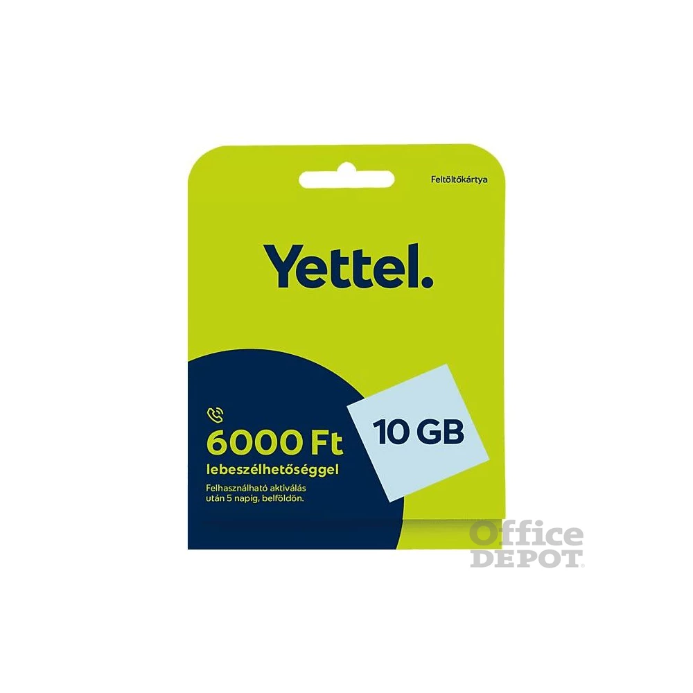 Yettel Feltöltőkártya Expressz 10 GB mobilnet extra