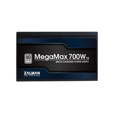 Zalman MegaMax ZM700-TXII(V2) 700W 80+ ventillátorral dobozos tápegység Zalman MegaMax ZM700-TXII(V2) 700W 80+ ventillátorral dobozos tápegység