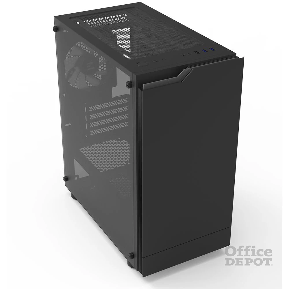 Zalman T4 PLUS Black fekete (táp nélküli) ablakos mATX ház