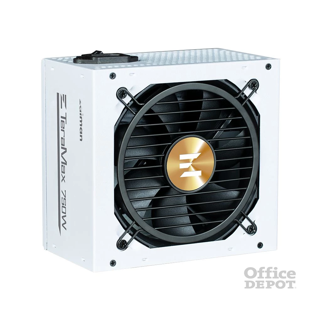 Zalman TeraMax ZM750-TMX2 WHITE 750W 80+ Gold ventillátorral moduláris dobozos tápegység