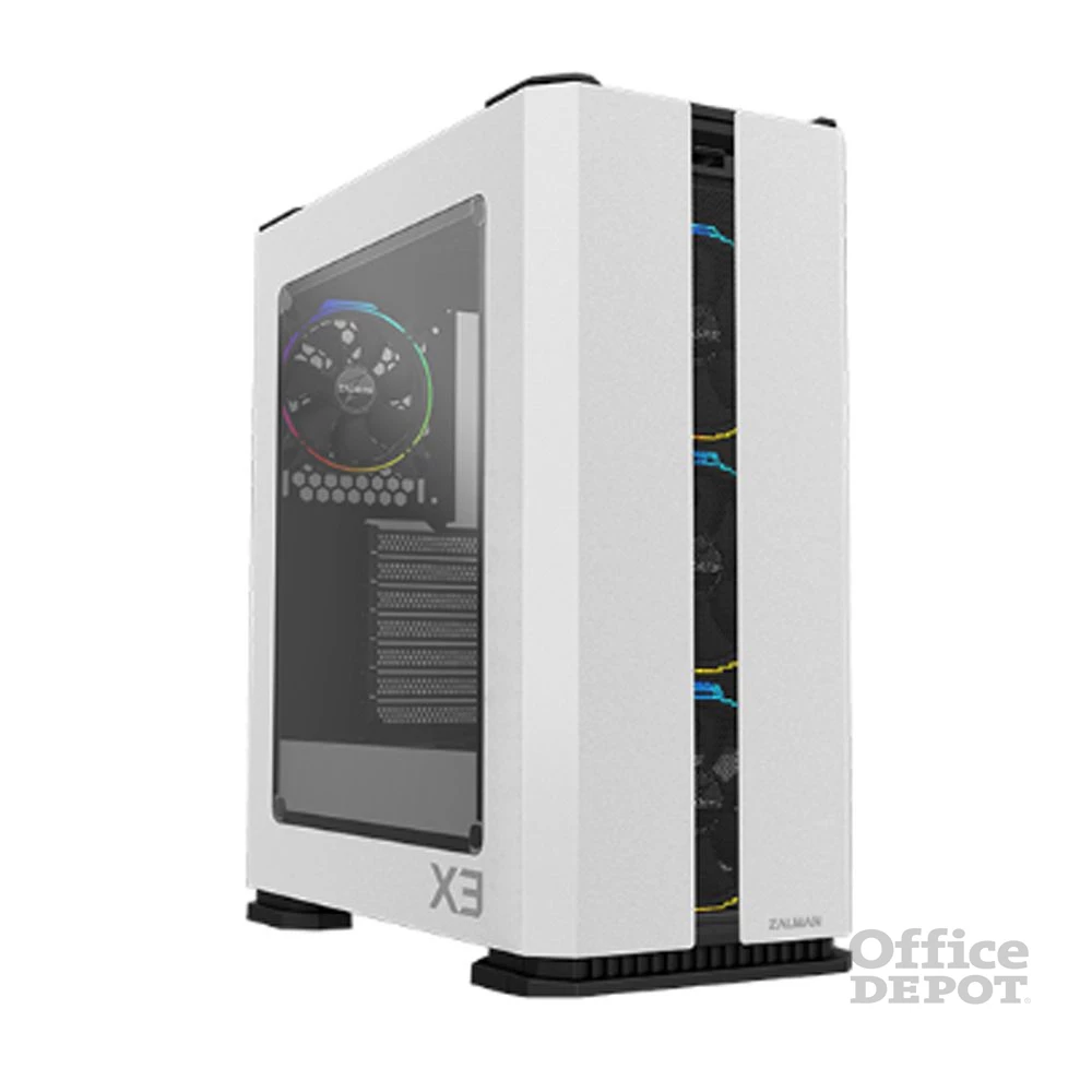 Zalman X3 fehér (táp nélküli) ablakos ATX ház