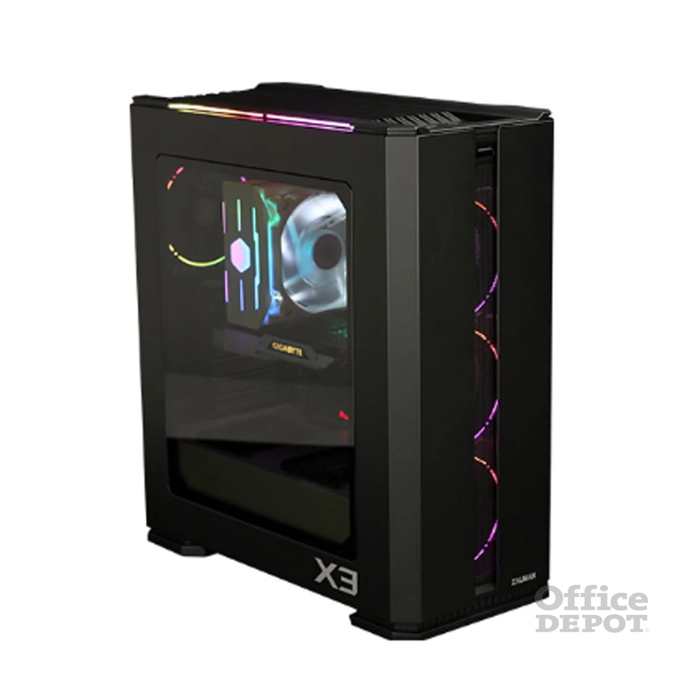 Zalman X3 fekete (táp nélküli) ablakos ATX ház