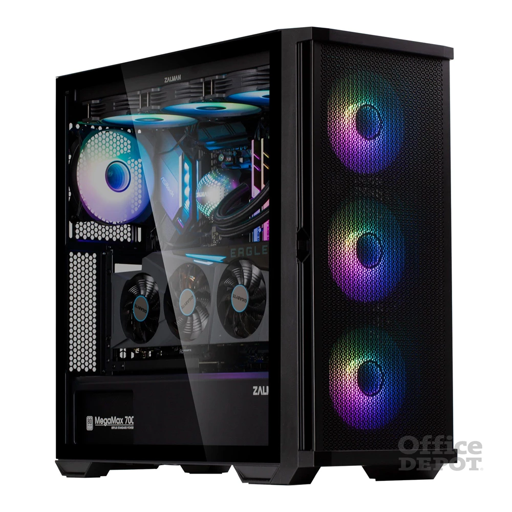 Zalman Z10 DUO fekete (táp nélküli) ablakos ATX ház